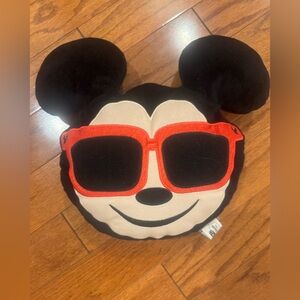 Mickey Mouse Pillow with Red Sunglasses